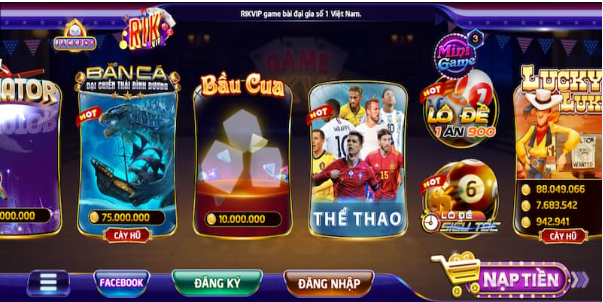 RIK VIP đặc biệt không dễ thấy ở các cổng game khác